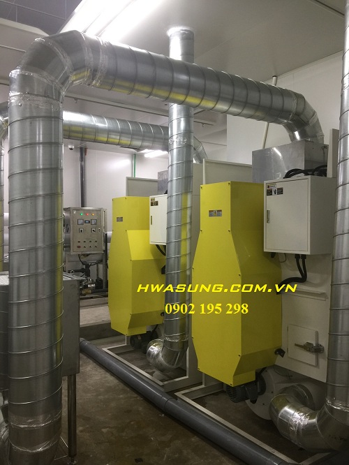 Đấu nối máy sấy công nghiệp Công ty CP Kỹ Thuật Công Nghệ Hàng Không Vũ Trụ