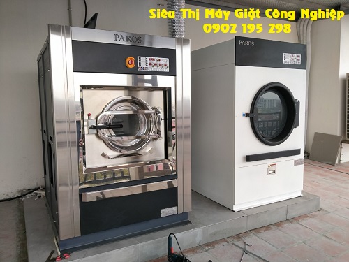 Cặp máy giặt HS Cleantech 35kg sấy 40 kg cho nhà máy chế biến thủy hải sản