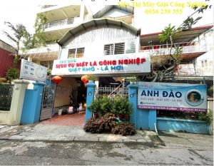 Lắp đặt máy giặt sấy cho tiệm giặt là Anh Đào
