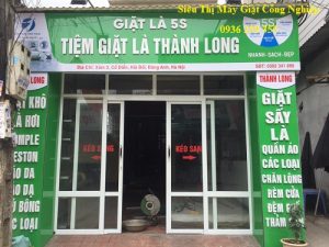 Nghiệm thu thiết bị giặt sấy cho tiệm giặt là Thành Long