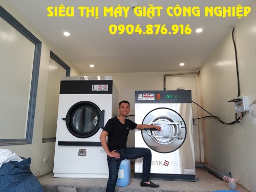 Mô hình máy giặt sấy công nghiệp cho ký túc xá công ty