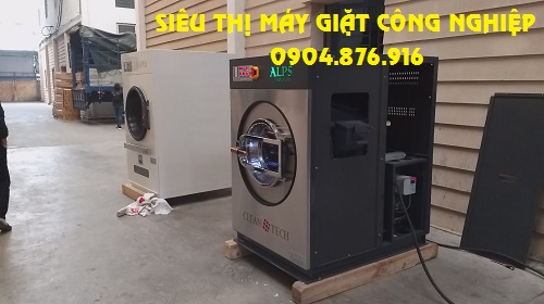 Test máy giặt sấy công nghiệp cho KTX công ty