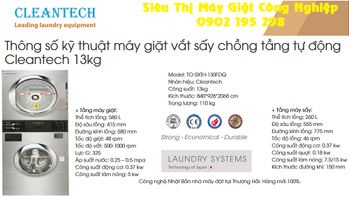 Ảnh máy giặt chồng tầng cho đơn vị sản xuất dược phẩm