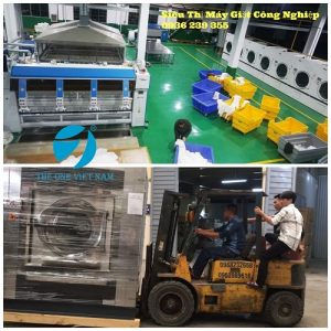 Lắp dặt và nghiệm thu máy giặt sấy cho xưởng giặt tại Nha Trang