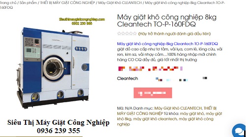 Máy giặt khô Cleantech 8kg