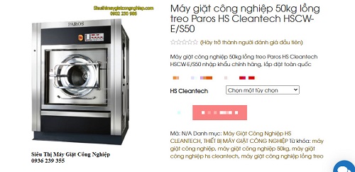 Máy giặt paros 50kg