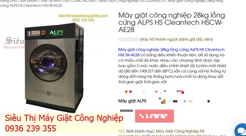 Máy giặt Paros 28kg