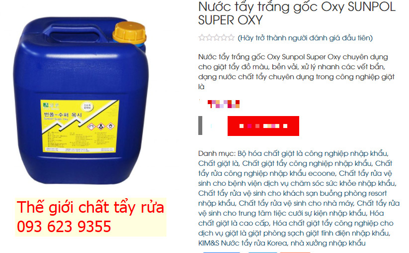 Nước tẩy oxy sunpol super oxy