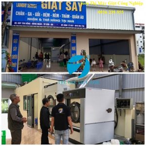 Lắp máy giặt cho shop giặt là Thành Phát