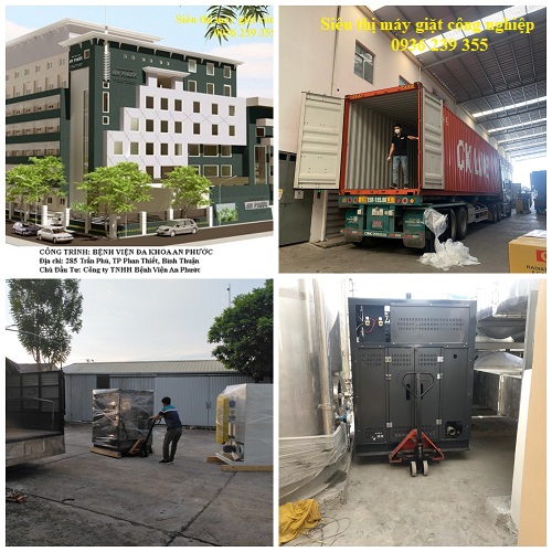 Nghiệm thu thiết bị giặt sấy bệnh viện tại Bình Thuận cho bệnh viện An Phước