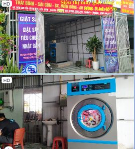 CHUYỂN LẮP THIẾT BỊ GIẶT SẤY CÔNG NGHIỆP TẠI THÁI BÌNH CHO CÔNG TY XE KHÁCH AN BÌNH