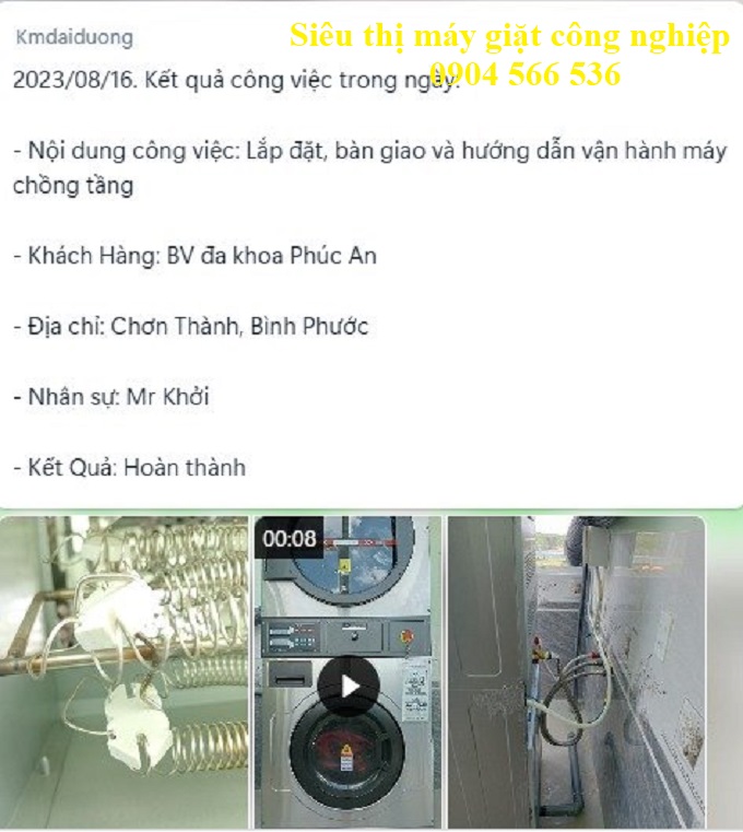 Chuyển giao công nghệ phòng giặt bệnh viện Phúc An tại Bình Phước