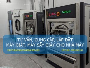 Lắp đặt máy giặt sấy giầy cho nhà máy tại Bắc Ninh