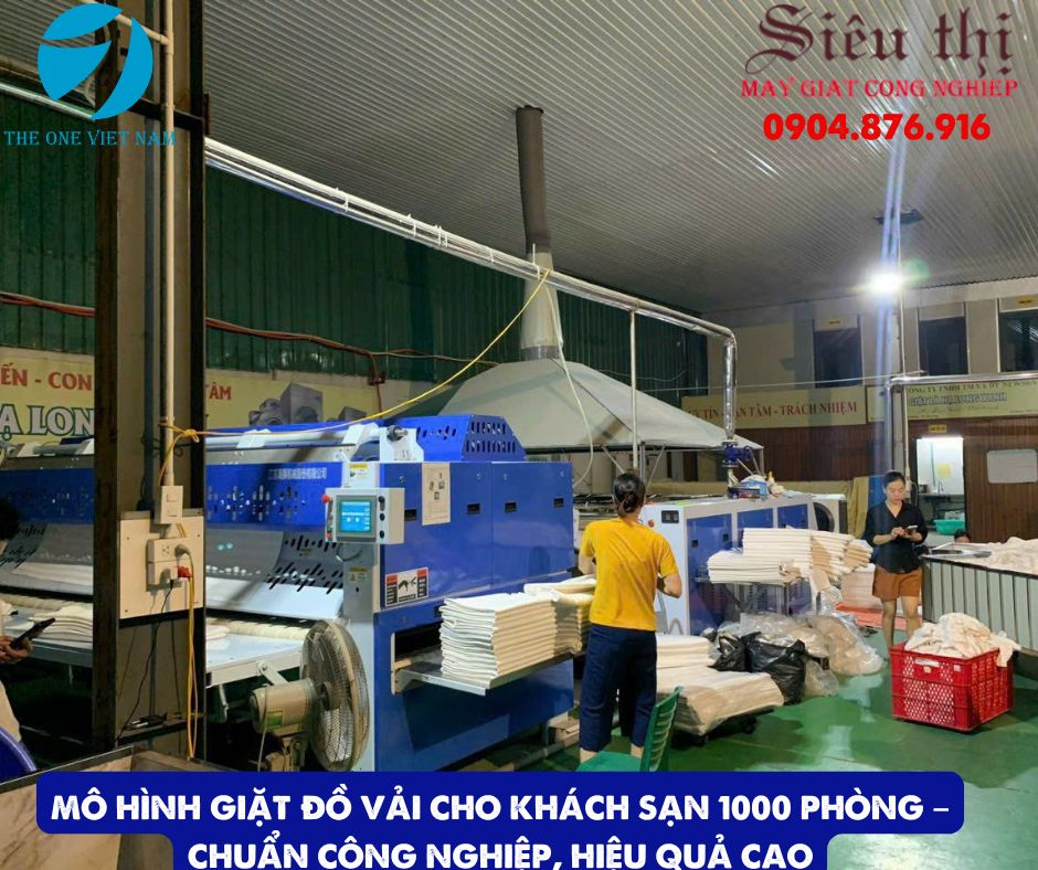 Mô hình giặt cho khách sạn 1000 phòng