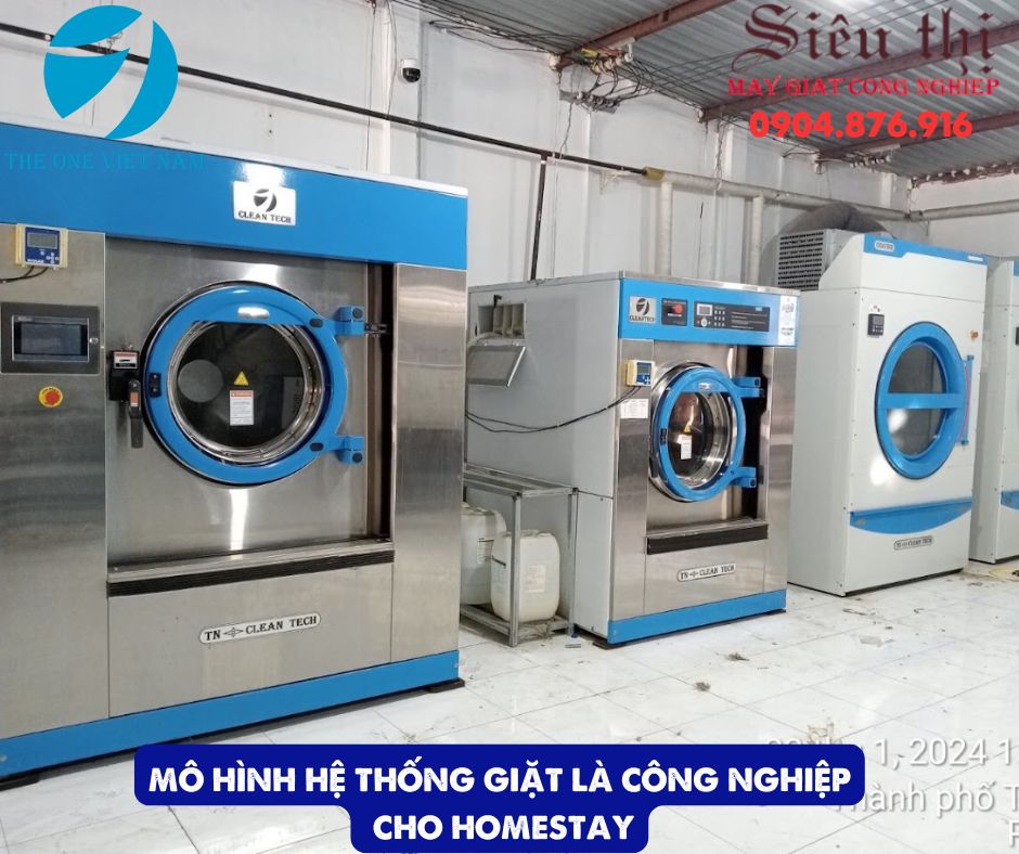 Mô Hình Hệ Thống Giặt Là Công Nghiệp Cho Homestay