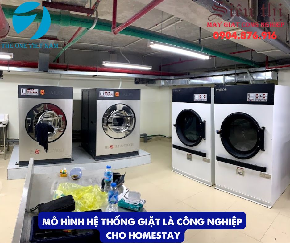 Mô Hình Hệ Thống Giặt Là Công Nghiệp Cho Homestay