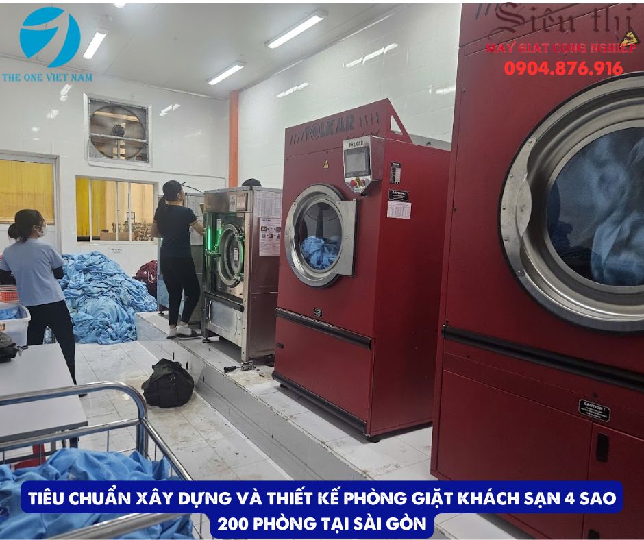 Tiêu Chuẩn Xây Dựng Và Thiết Kế Phòng Giặt Khách Sạn 4 Sao 200 Phòng tại Sài Gòn