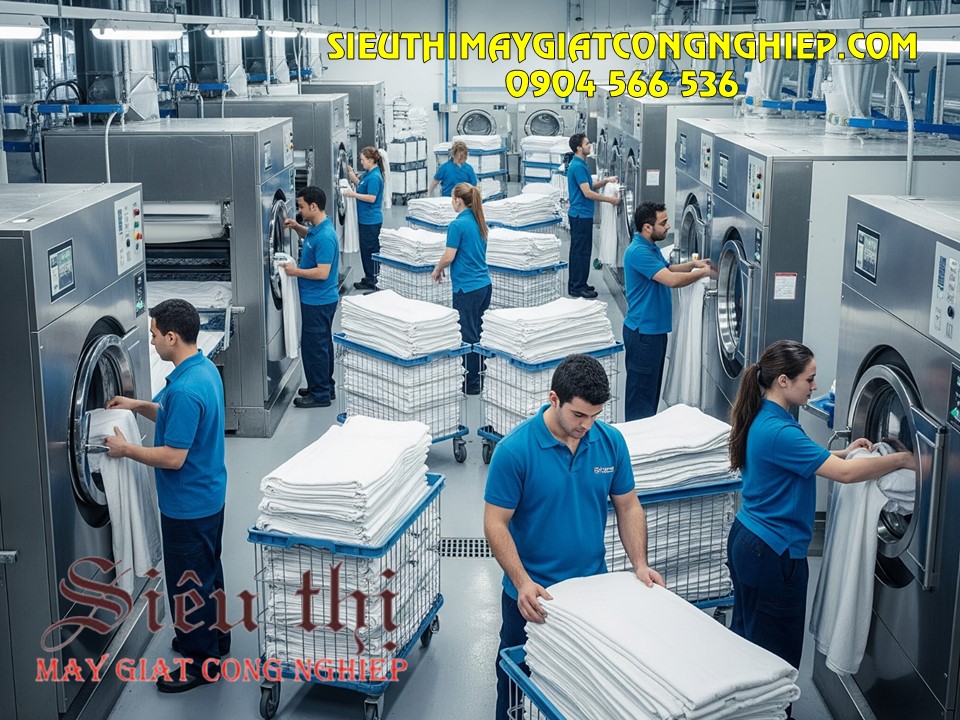 Quy trình xưởng giặt là công nghiệp