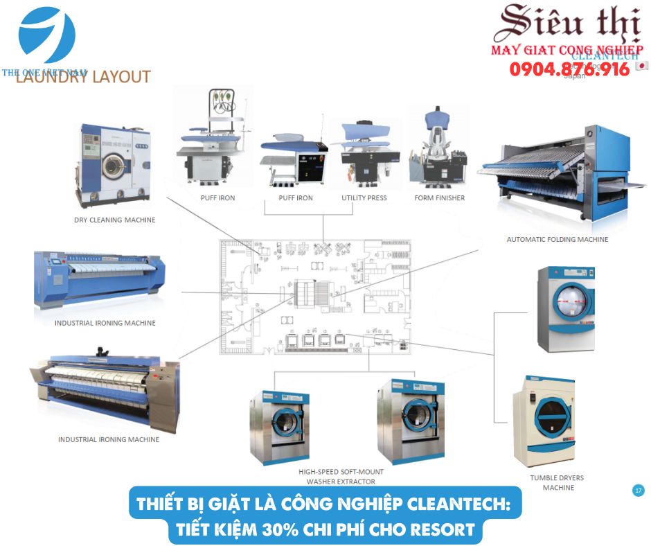 Thiết Bị Giặt Là Công Nghiệp Cleantech: Tiết Kiệm 30% Chi Phí Cho Resort