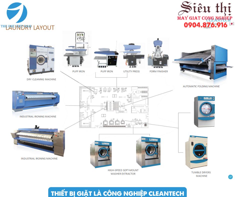 Thiết bị giặt là công nghiệp Cleantech