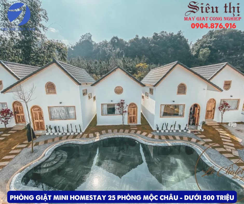 Phòng Giặt Mini Homestay 25 Phòng Mộc Châu - Dưới 500 Triệu