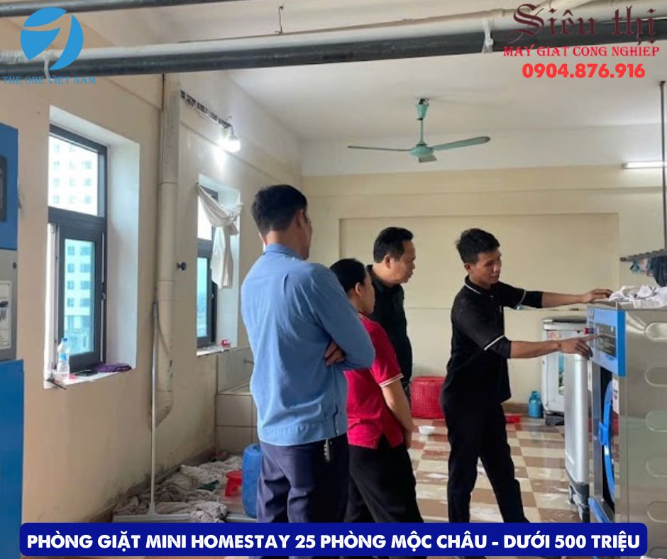 Phòng Giặt Mini Homestay 25 Phòng Mộc Châu - Dưới 500 Triệu