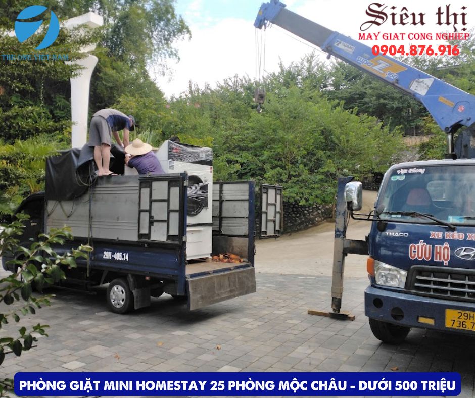 Phòng Giặt Mini Homestay 25 Phòng Mộc Châu - Dưới 500 Triệu