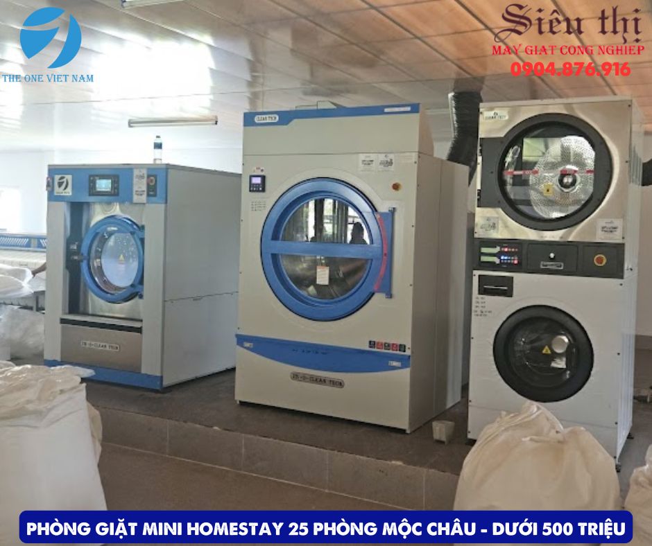 Phòng Giặt Mini Homestay 25 Phòng Mộc Châu - Dưới 500 Triệu