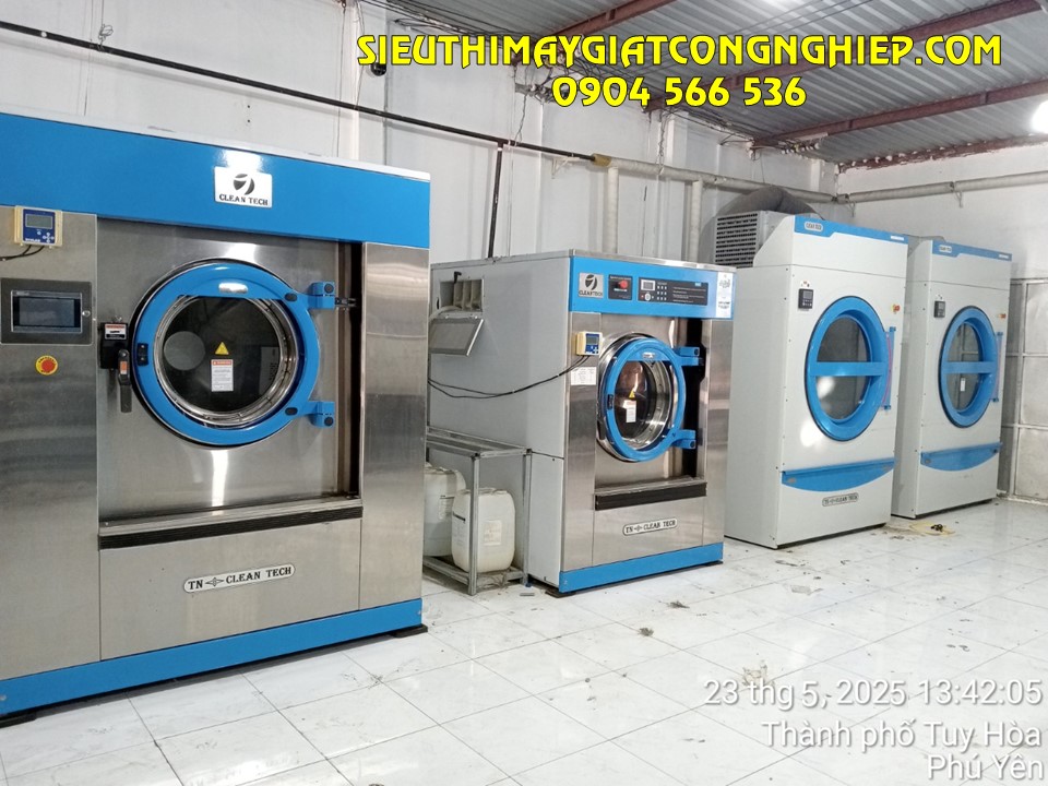 Máy giặt công nghiệp 60kg, 80kg cho xưởng giặt