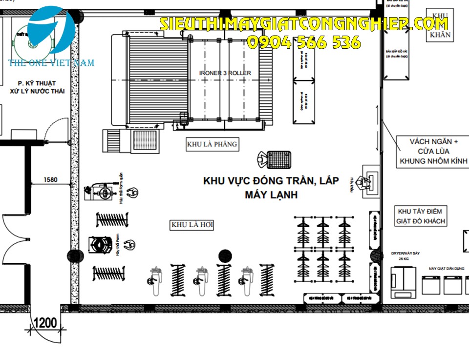 Thiết kế layout khu vực để máy gấp ga