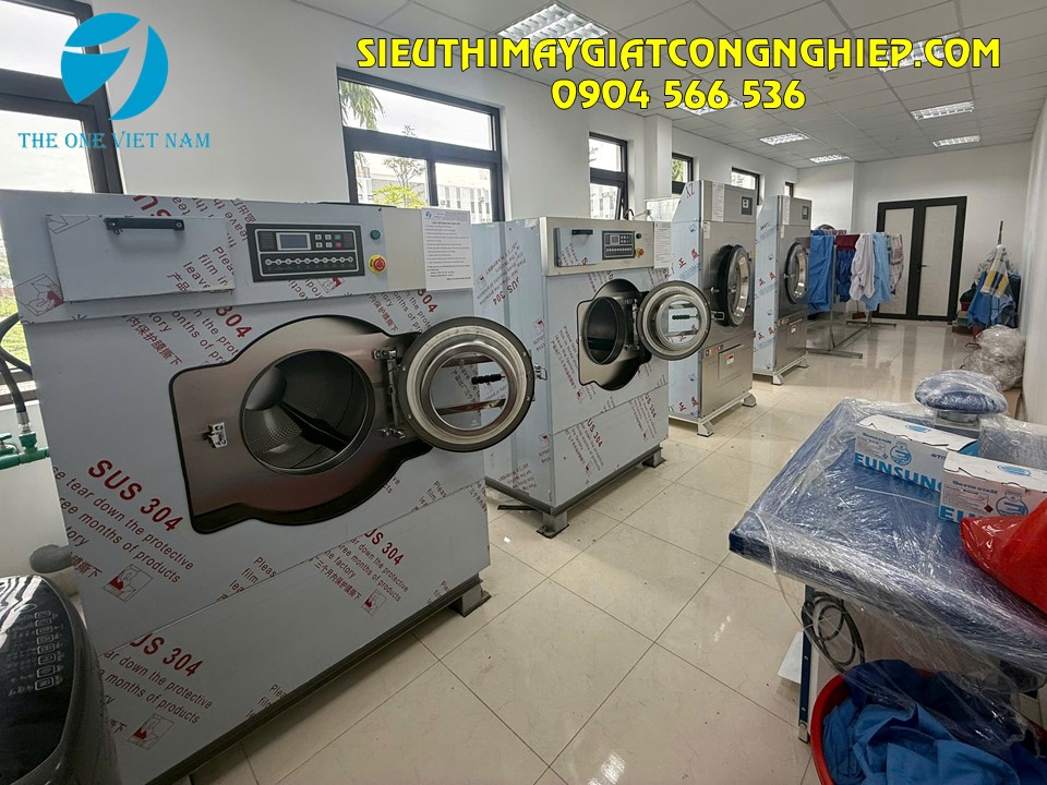 Bàn giao máy giặt công nghiệp, máy sấy công nghiệp cho bệnh viện tại Tuyên Quang