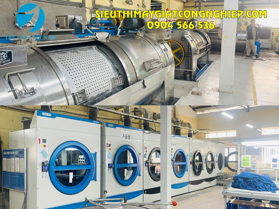 Cung cấp, lắp đặt hệ thống thiết bị giặt wash cho xưởng gia công đồ vải tại Long Biên