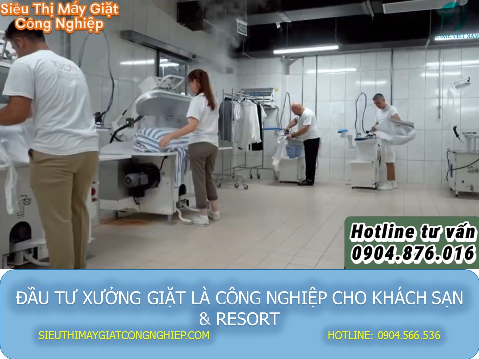 Đội ngũ nhân sự vận hành xưởng giặt được đào tạo chi tiết 