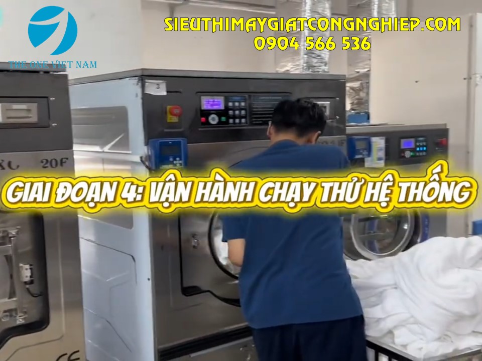 Vận hành chạy thử hệ thống giặt là cho khách sạn