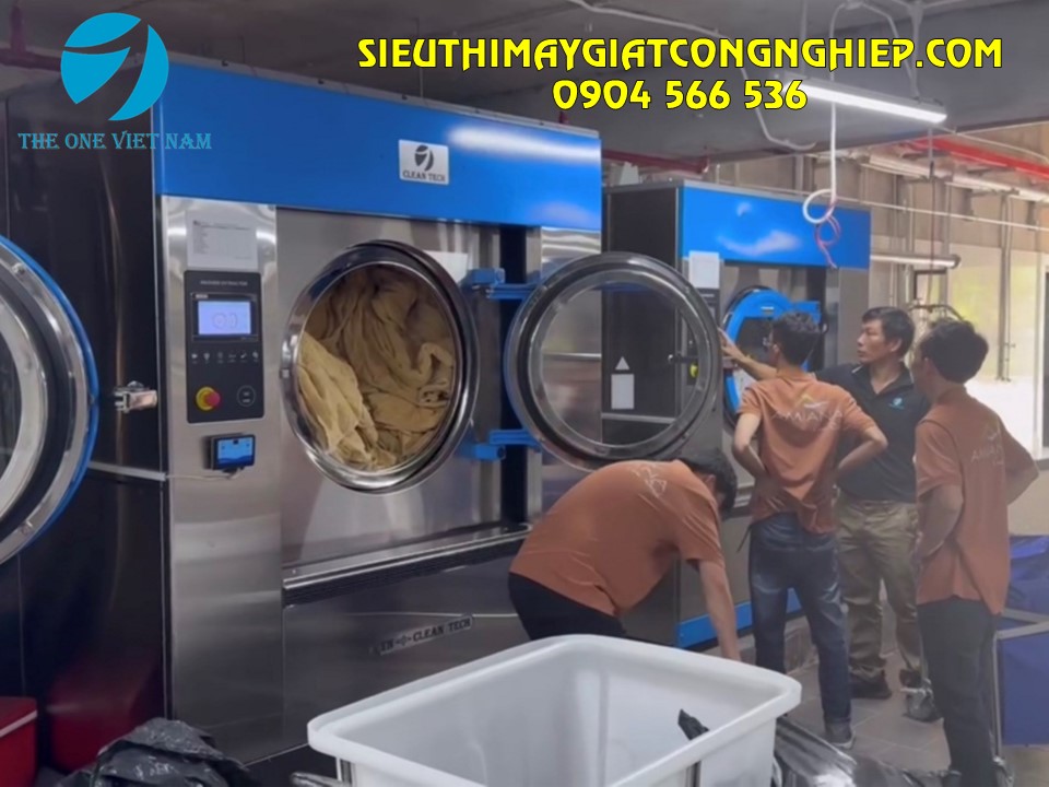 Hướng dẫn vận hành máy giặt công nghiệp cho Resort tại Nha Trang