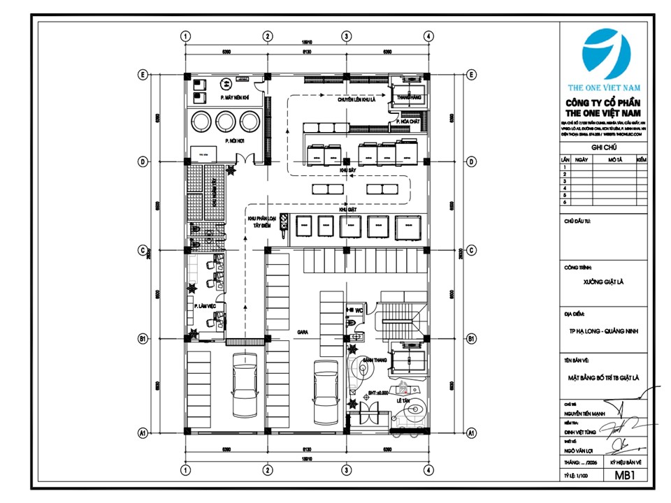Thiết kế xưởng giặt 3 đến 5 tấn ngày tại Hạ Long
