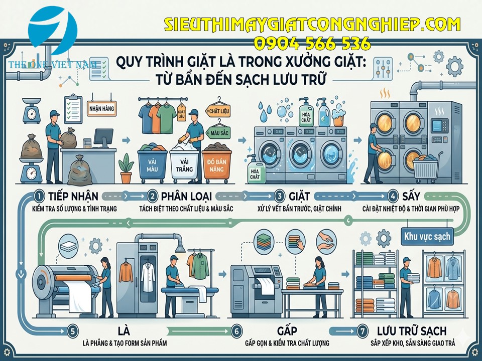 Quy trình vận hành xưởng giặt cho khách sạn