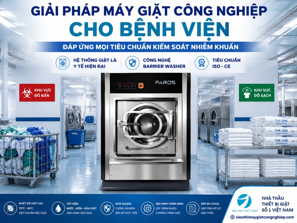 The One Việt Nam là nhà thầu uy tín trong lĩnh vực thầu thiết bị ngành giặt công nghiệp cho bệnh viện