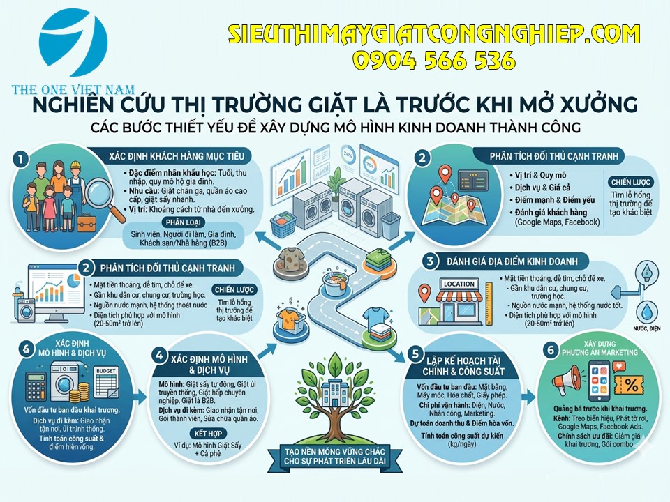 Khảo sát, nghiên cứu thị trường giặt là trước khi quyết định mở xưởng giặt công nghiệp cho khách sạn