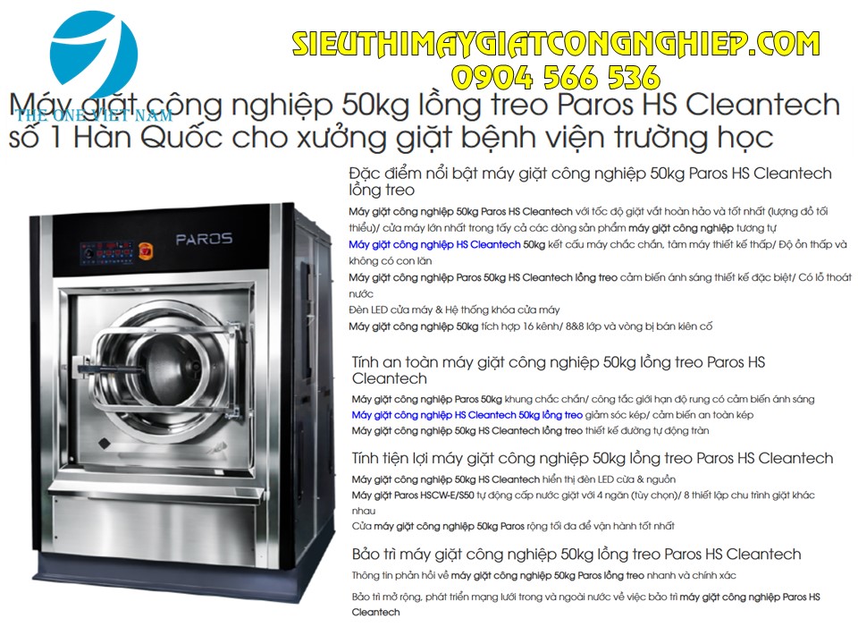 Máy giặt công nghiệp khử khuẩn cho y tế