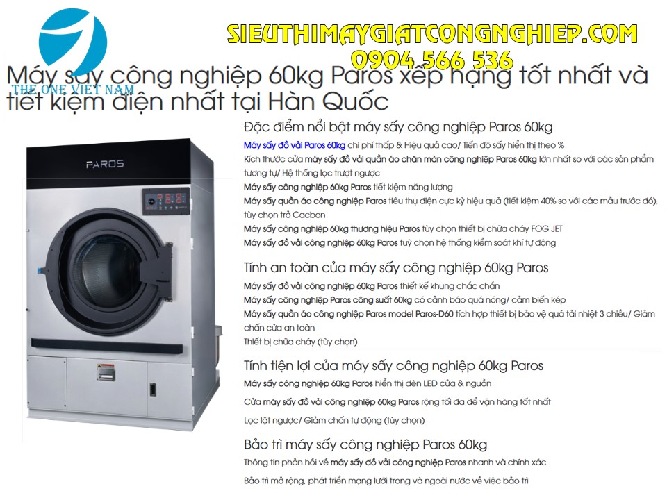 Máy sấy đồ vải chuyên dụng trong y tế