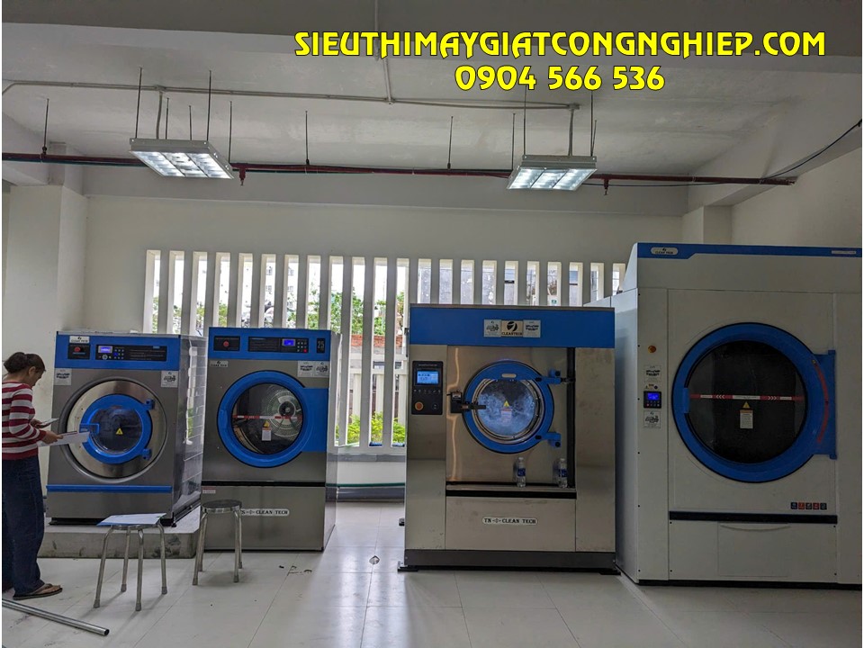 Lắp đặt máy giặt máy sấy đồ vải cho bệnh viện