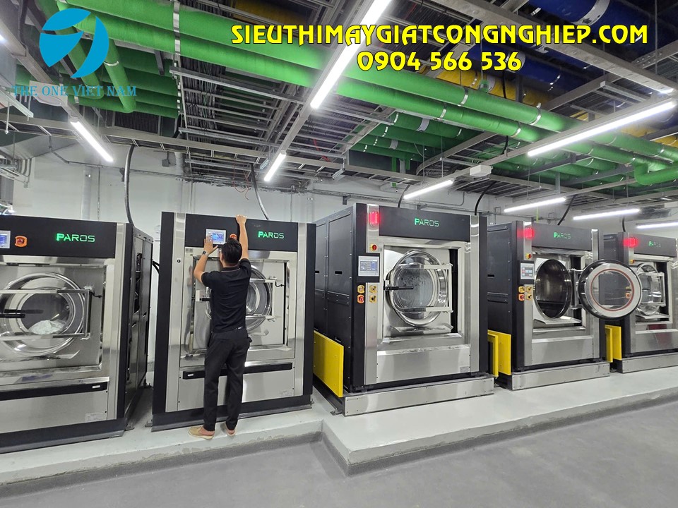 Thi công hệ thống phụ trợ cho thiết bị giặt chuyên nghiệp