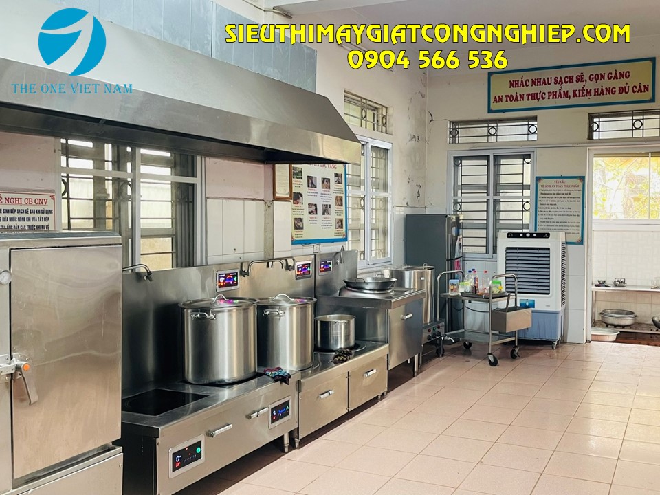 Lắp đặt hệ thống bếp từ cho trường học tại Đan Phượng