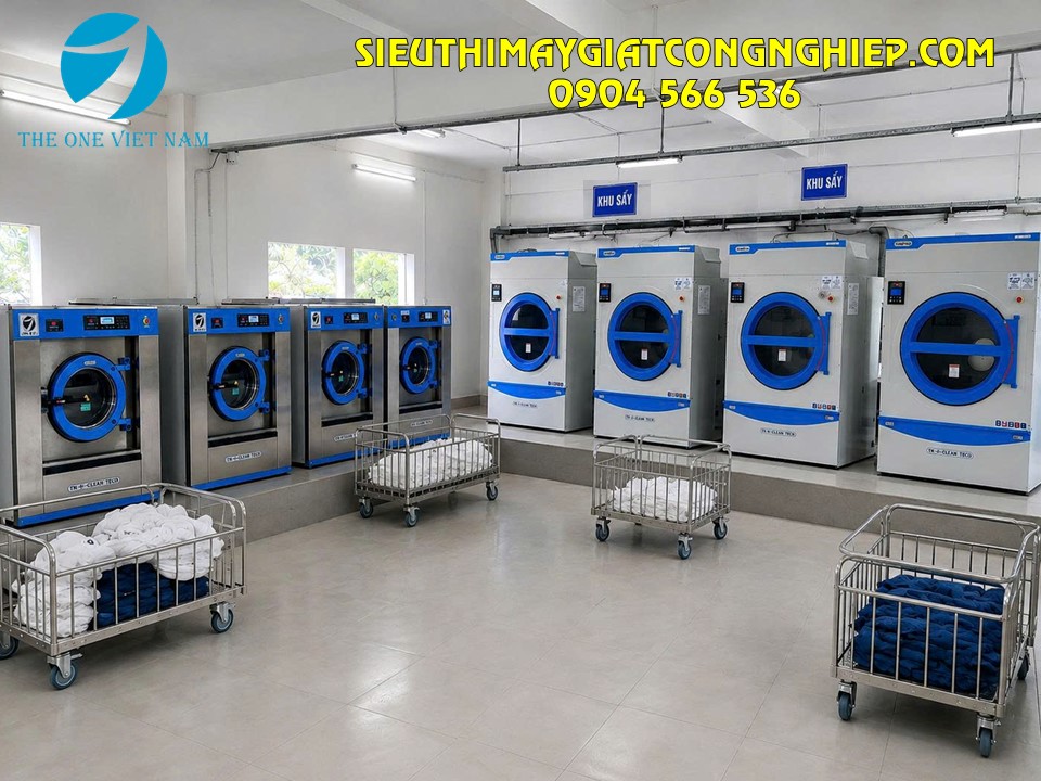 Hệ thống giặt công nghiệp cho nhà máy thực phẩm tại Cà Mau