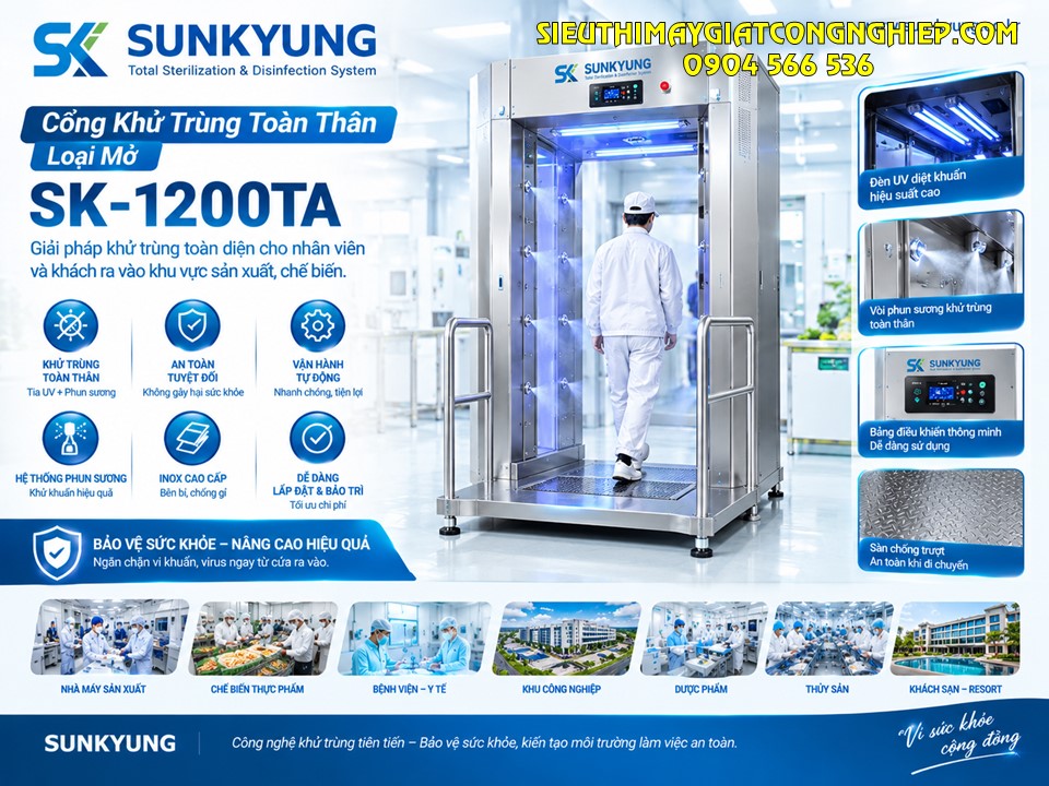 Cổng khử trùng toàn thân Sunkyung - Nhập khẩu Hàn Quốc