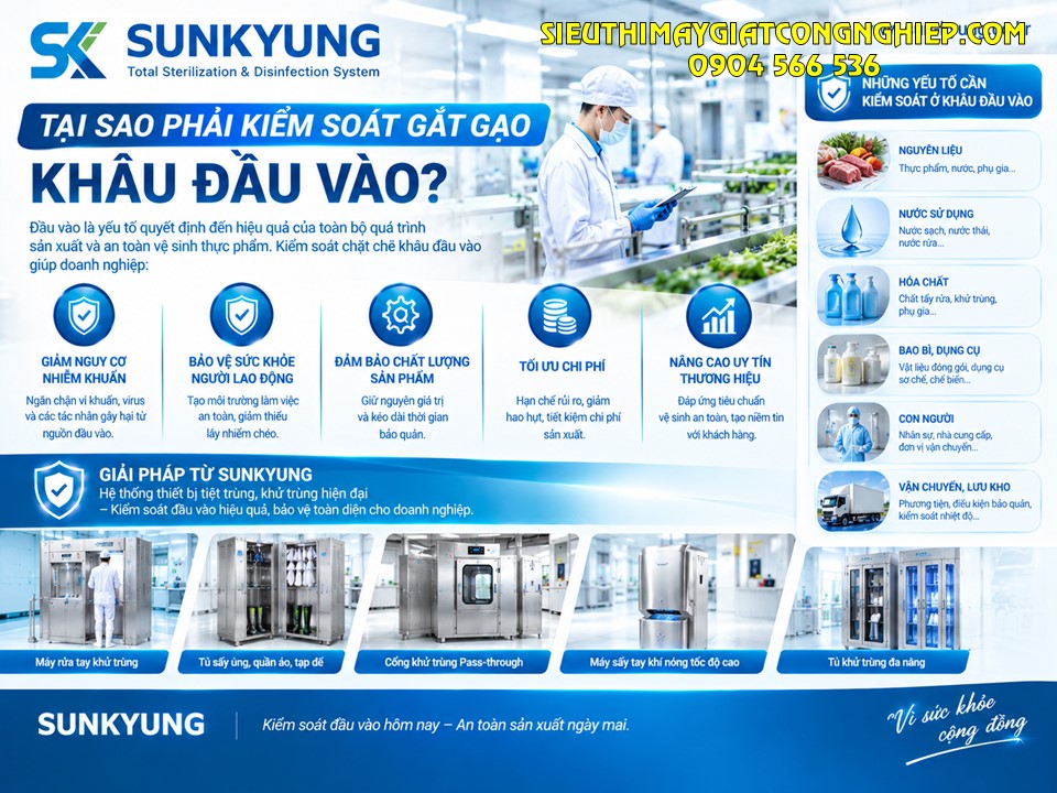 Tạo sao phải kiểm soát gắt gao vi sinh vật đầu vào