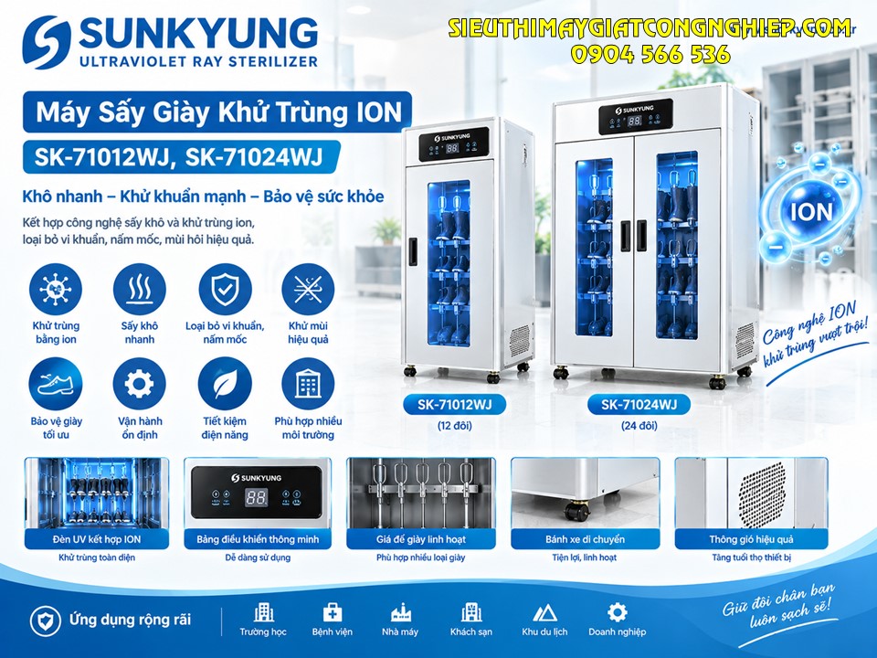 Máy sấy giày khử trùng bằng ion chuyên dụng