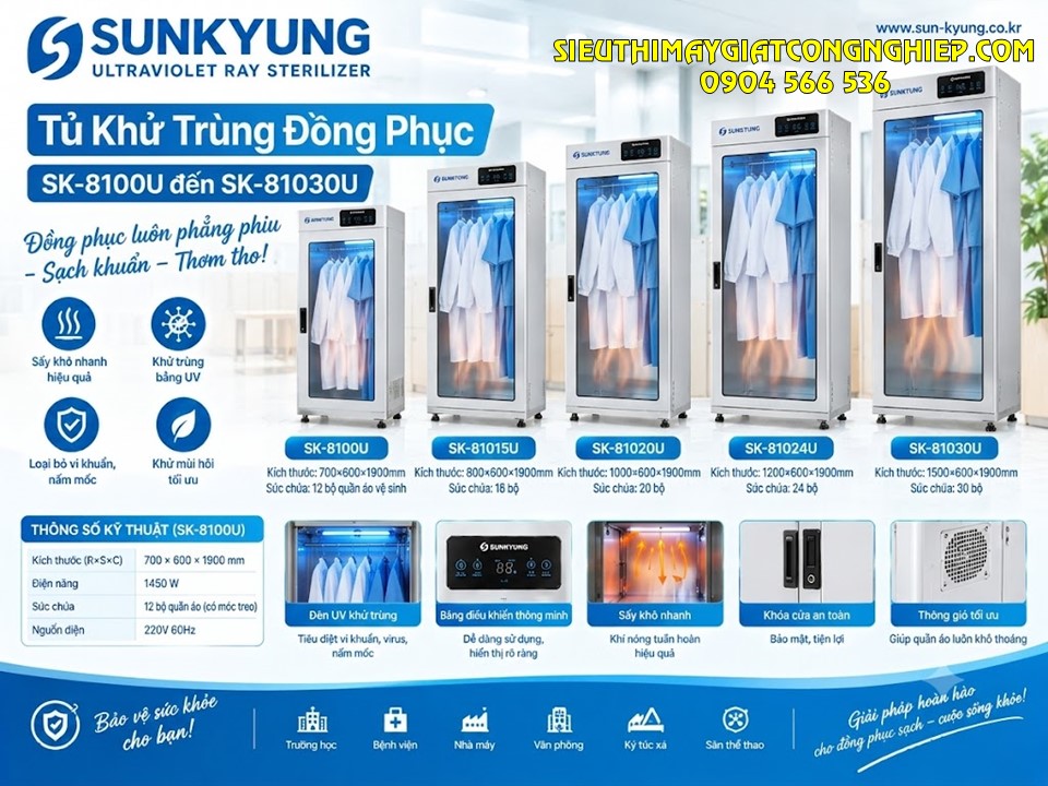 Tủ khử trùng đồng phục Sunkyung